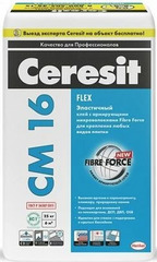 Клей для плитки эластичный Ceresit СМ 16, 25кг