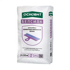 Шпатлёвка цементная финишная белая ОСНОВИТ БЕЛСИЛК PC32 W, 20 кг