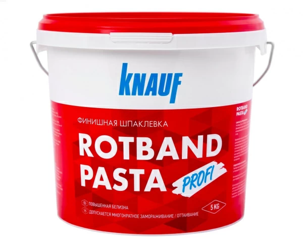 Шпаклевка готовая финишная КНАУФ-Ротбанд Паста Профи, 5 кг