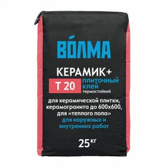 Клей плиточный цементный ВОЛМА-Керамик плюс, 25 кг