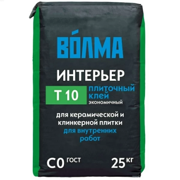 Клей плиточный цементный ВОЛМА-Интерьер, 25 кг