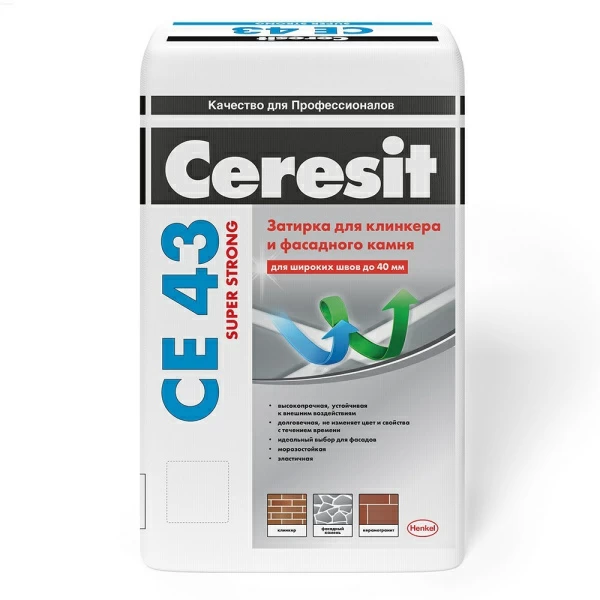 Затирка высокопрочная Ceresit CE43, карамель, 25кг